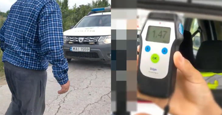 (VIDEO) Moldova: le-a spus poliţiştilor că e infectat cu Covid, dar era în stare avansată de ebrietate