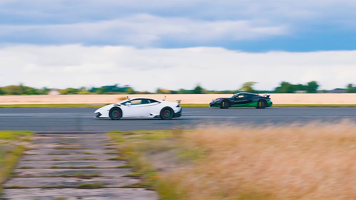 (VIDEO) Rimac Nevera nu poate învinge atât de uşor un Lamborghini de 1800 CP, cu motor V10 twin turbo