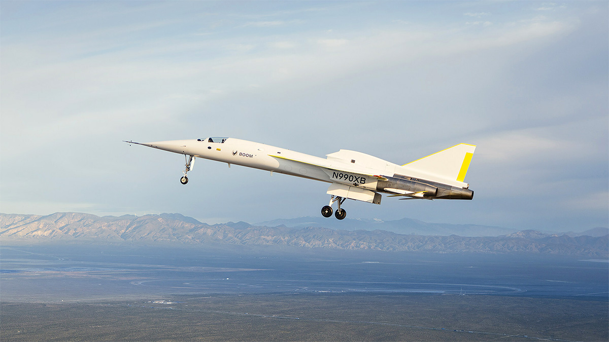(VIDEO) Prototipul XB-1 al avionului supersonic Overture, primul din lume dezvoltat după Concorde a efectuat cu succes primul zbor